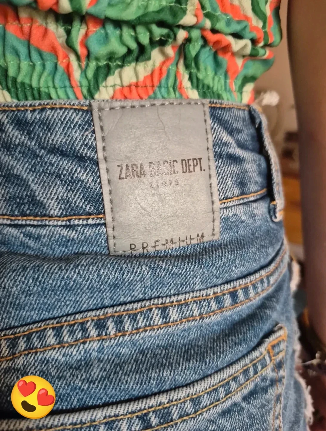 Solid color denim shorts – photo 4
